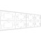 Ekena Millwork Set of Four Panels for 94 1/2"W x 28 1/4"H Monument Fretwork Wainscot Wall Paneling WPKP14X01X47MMT - alternate 1